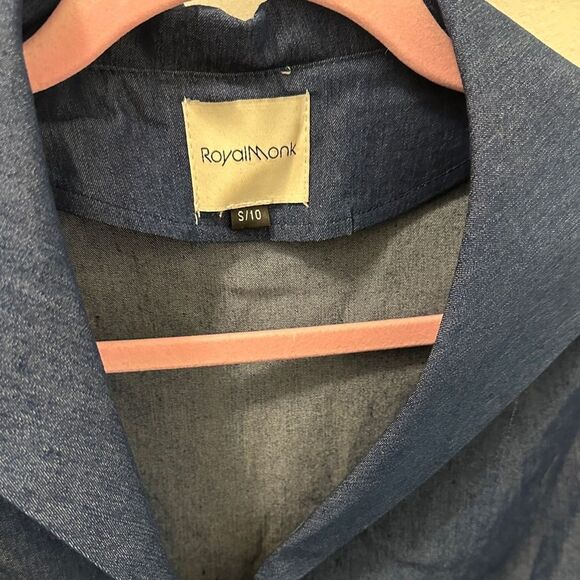 Denim Button Down Shirt - Navy - Picture 2 of 4